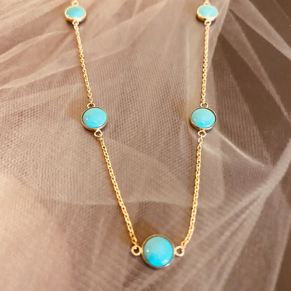 Effy 14K Yellow Gold Turquoise Necklace